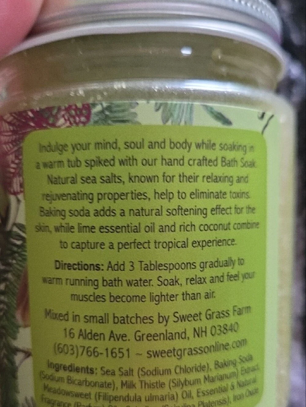 sweet grass farm coconut lime